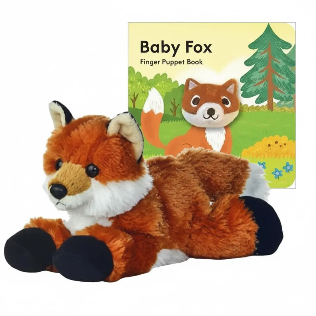 Aurora Mini Flopsi Foxxie Stuffed Animal & Finger Puppet Storybook Set, 8 Inches | Soft, Cuddly Orange Fox Plush Toy for All Ages - main product image