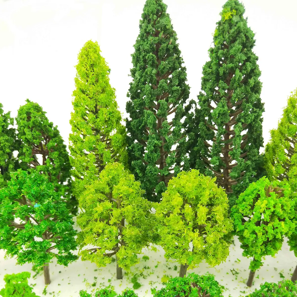 Tazimi Natural Artificial Model Trees 3.5-15 cm (1.36-6 inch) | 60 Pieces for Diorama & Train Scenery - view 4