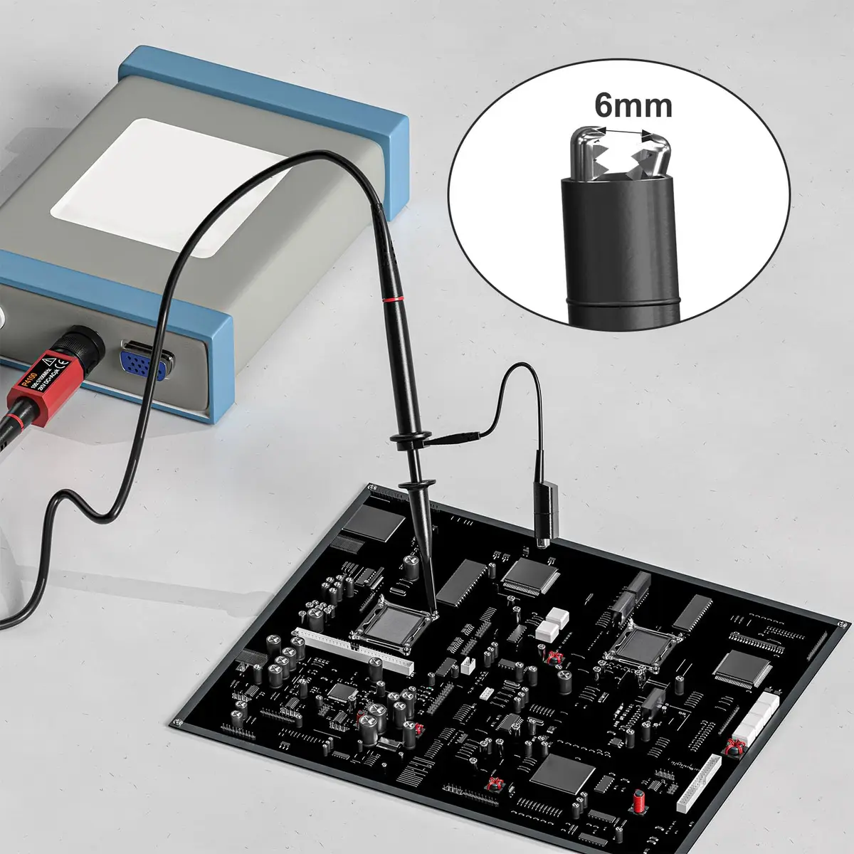 Goupchn P4100 High Voltage Oscilloscope Probe 100MHz 2KV 100:1 Attenuation | 1.2m Cable & Accessory Kit - view 5