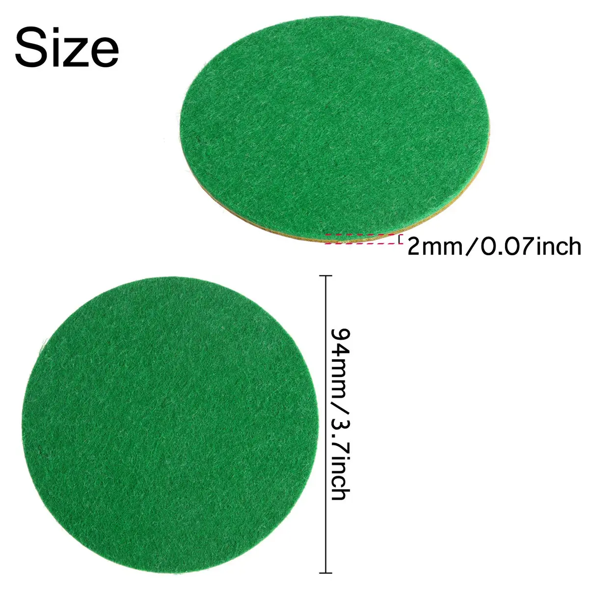 Gejoy Air Hockey Paddle Felt Pads 94 mm (3.7 inches) — 8-Pack | Protects Table & Pushers - view 6