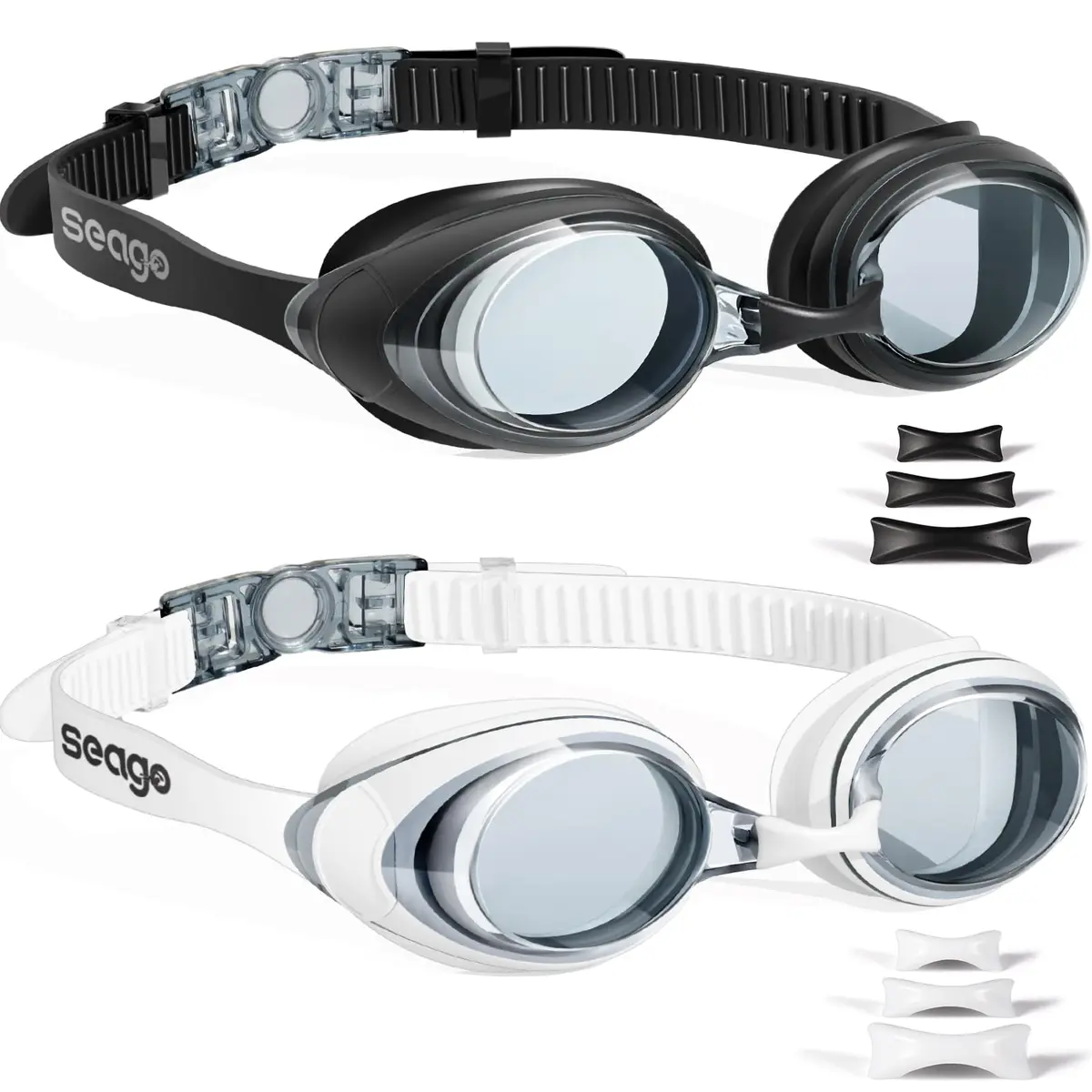 Seago Adult Swim Goggles 2-Pack | Anti-Fog, UV Protection, Leakproof - main product image