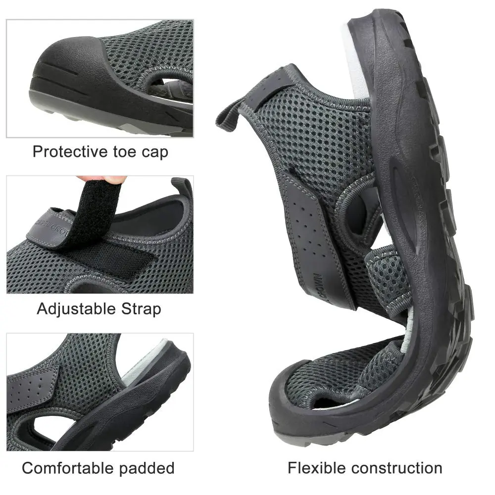 CAMEL CROWN Men's Mesh Hiking Sandals Closed-Toe Beach Sandal for Athletic Outdoor Summer Waterproof | Breathable, Adjustable, Waterproof - view 6