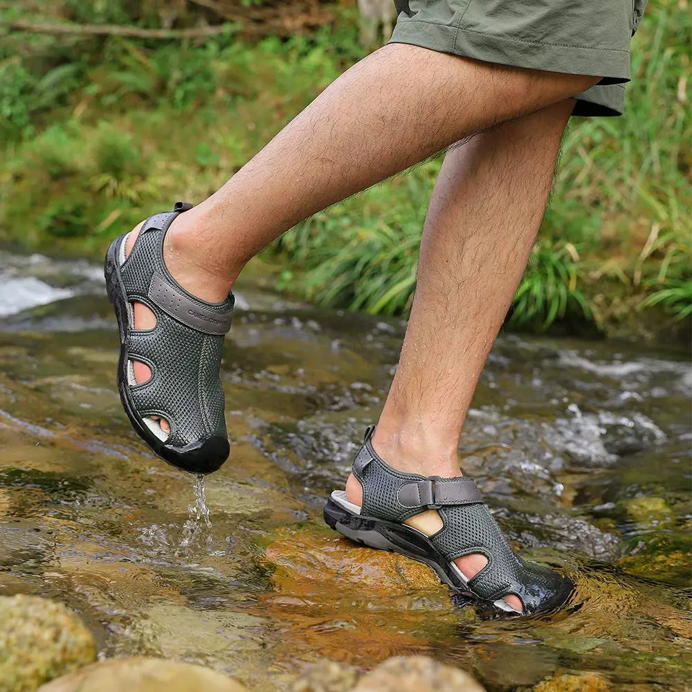 CAMEL CROWN Men's Mesh Hiking Sandals Closed-Toe Beach Sandal for Athletic Outdoor Summer Waterproof | Breathable, Adjustable, Waterproof - view 2