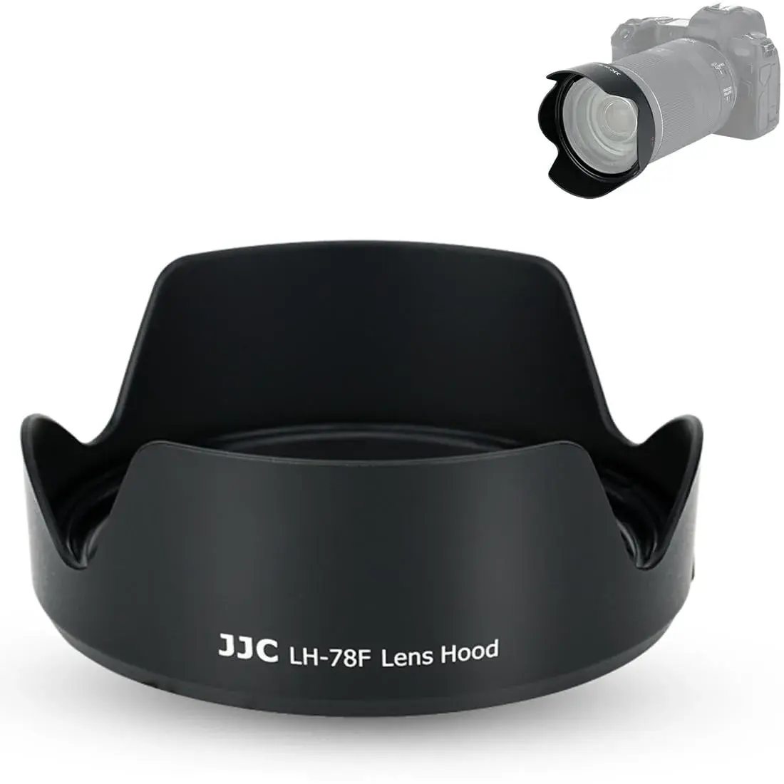 JJC EW-78F Lens Hood for Canon RF 24-240mm f/4-6.3 IS USM Lens | Reversible Lens Shade Cover with 72mm Filter Compatibility - main product image
