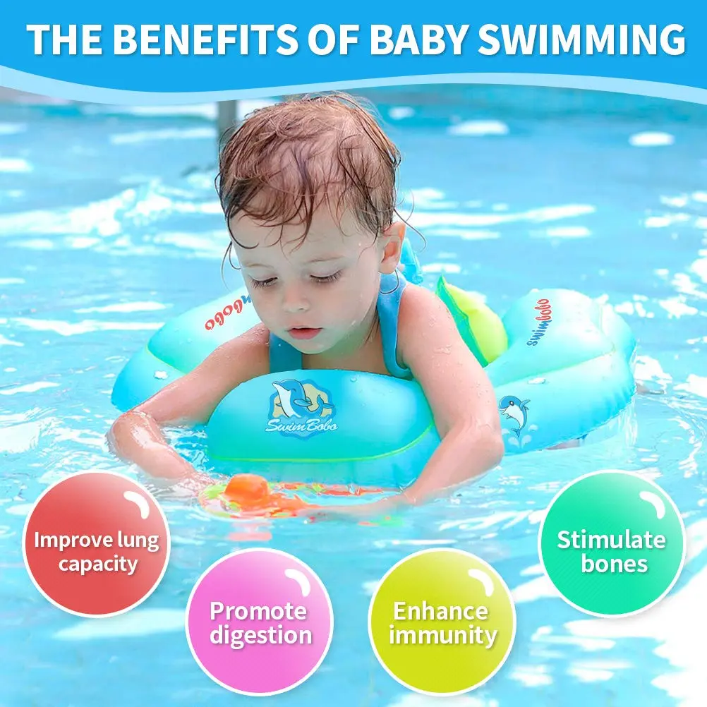 Swimbobo Baby Swimming Float Ring L (57cm Outer Diameter) | Dual Airbags, Safety Support Bottom - view 3