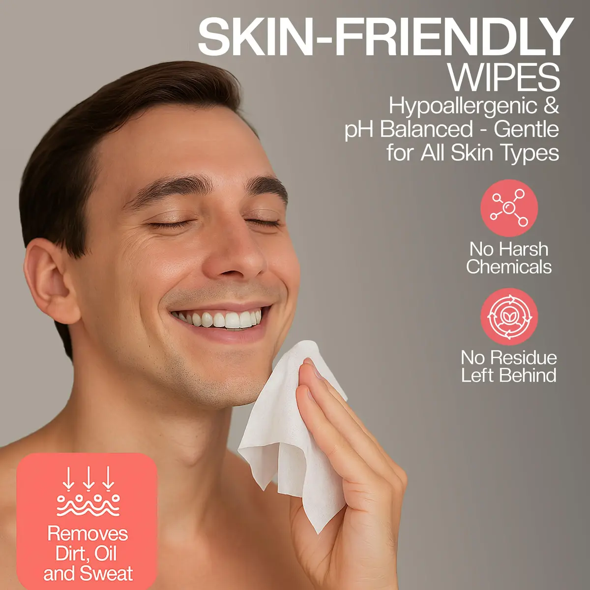 The Nobleman Refreshing Face & Body Cleansing Wipes – Aloe Vera & Grapefruit | Gentle, Biodegradable, 30 Ct - view 7