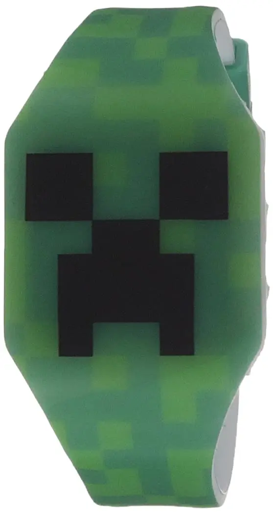Accutime Minecraft Creeper Kids LED Touch Watch Green Silicone Digital Timepiece | 35mm Case - main product image