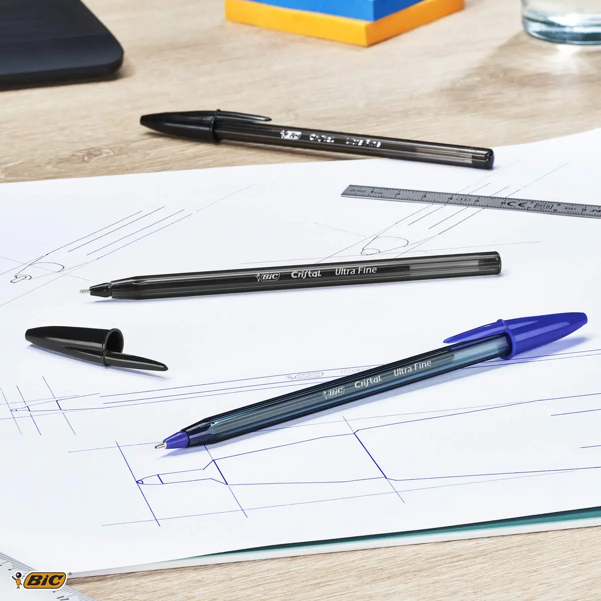 BIC Crystal Exact Fine Point Pens (0.7 mm) - Red, Box of 20 | Precise Writing for Office & School - view 5