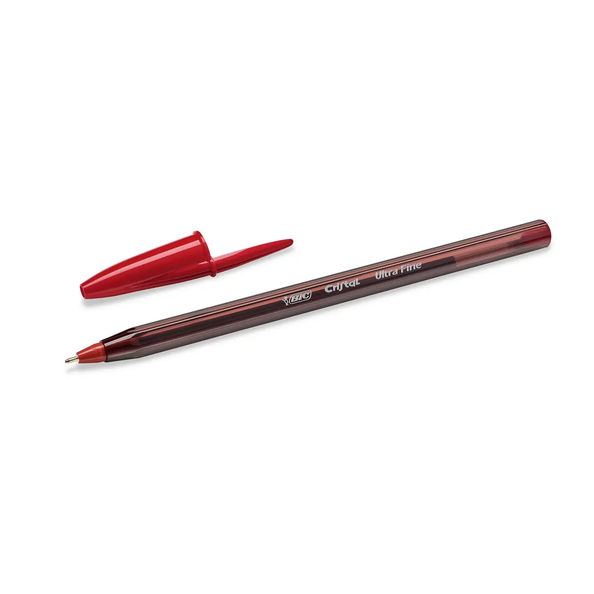 BIC Crystal Exact Fine Point Pens (0.7 mm) - Red, Box of 20 | Precise Writing for Office & School - view 2