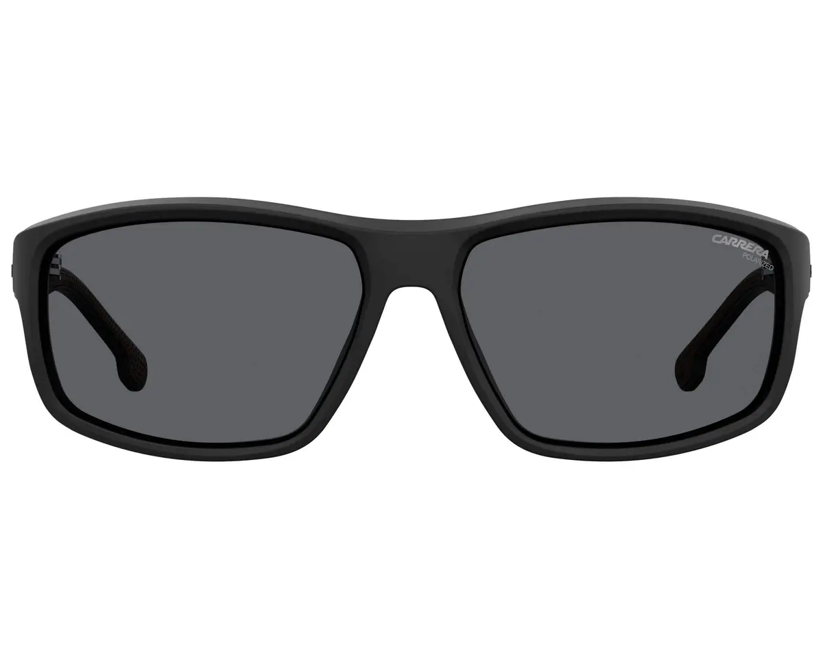 Carrera Men's Rectangular Polarized Sunglasses 61mm (2.40 in) | Matte Black Full-Rim - view 3