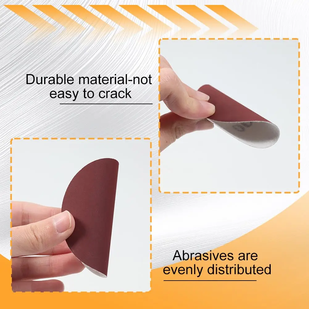 SPEEDWOX 3 Inch 1000 Grit Sanding Discs 100PCS | Aluminum Oxide Hook & Loop No Hole Sandpaper - view 3