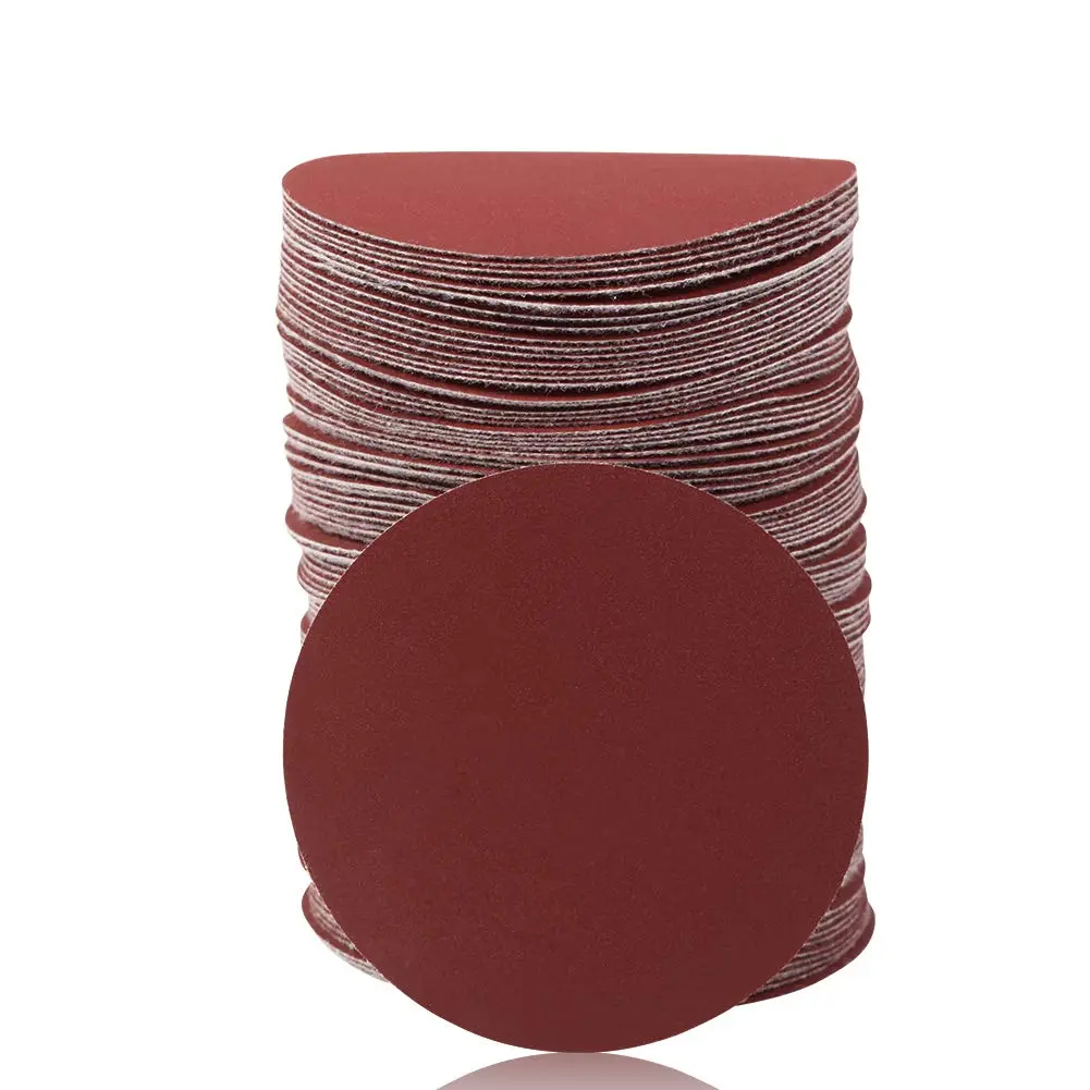 SPEEDWOX 3 Inch 600 Grit Sanding Discs Hook and Loop No Hole Aluminum Oxide Abrasive Discs (100-Pack, Red) - main product image
