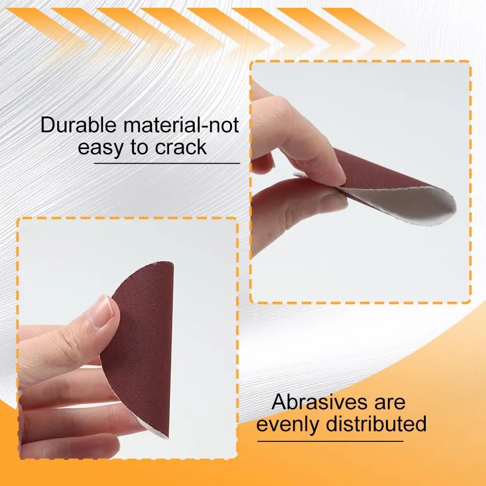 SPEEDWOX 3 Inch 600 Grit Sanding Discs Hook and Loop No Hole Aluminum Oxide Abrasive Discs (100-Pack, Red) - view 3