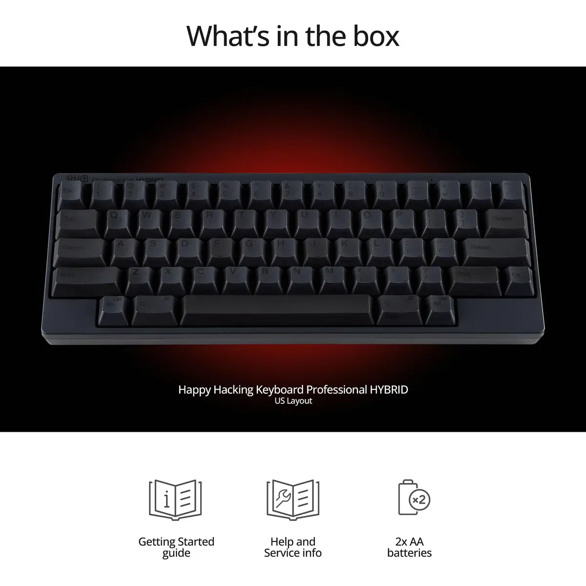 HHKB Happy Hacking Keyboard Professional Hybrid Charcoal | Compact 60 Key, Bluetooth & USB Connectivity - view 7