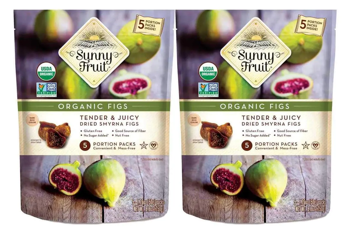 SUNNY FRUIT Turkish Dried Figs 1.76oz | NO Added Sugars, Sulfurs, Preservatives (Pack of 2) - main product image