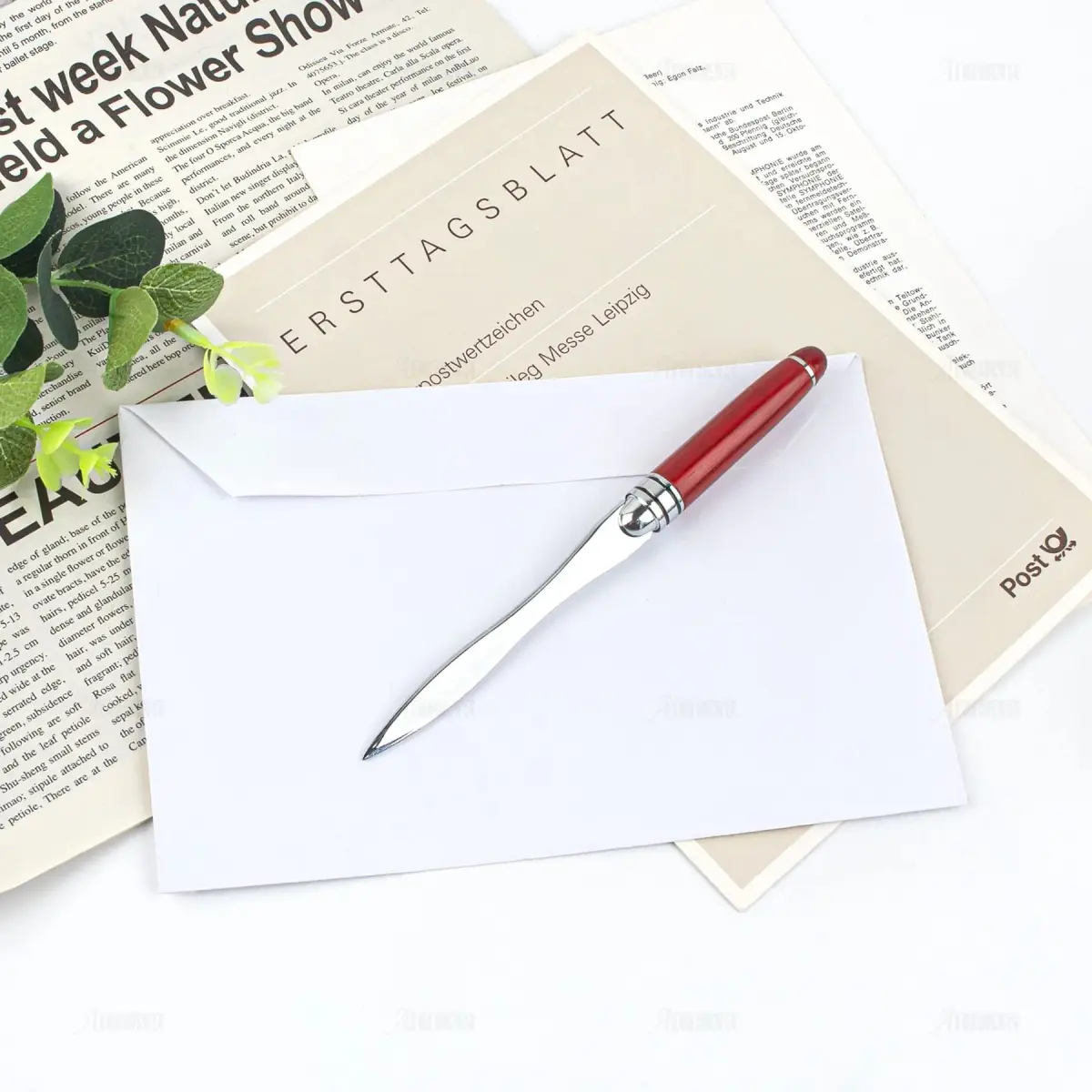 AUEAR Metal Letter Opener with Rosewood Handle | 16 cm (6.3 Inch) Stainless Steel Blade - view 5