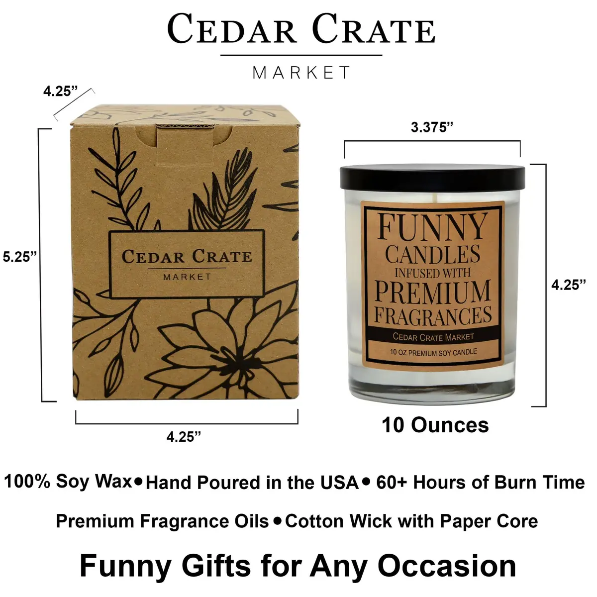 Cedar Crate Market Sorry The Dog Farted Soy Candle 13.5 OZ | Pet Odor Neutralizer & Gag Gift - view 4