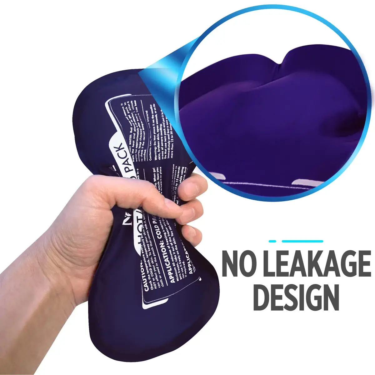 MEDVICE Reusable Hot and Cold Ice Packs with Strap, 3-Piece Set, Joint Pain Relief 25cm (10" L) | Flexible & Adjustable for Full Body Support - view 5