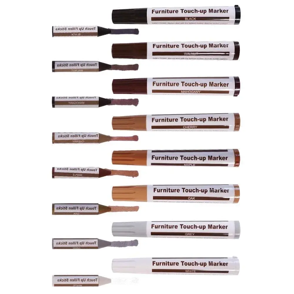 SEISSO Furniture Repair Kit 17PCS Wood Markers & Wax Sticks | Touch Up Scratches & Stains - view 5