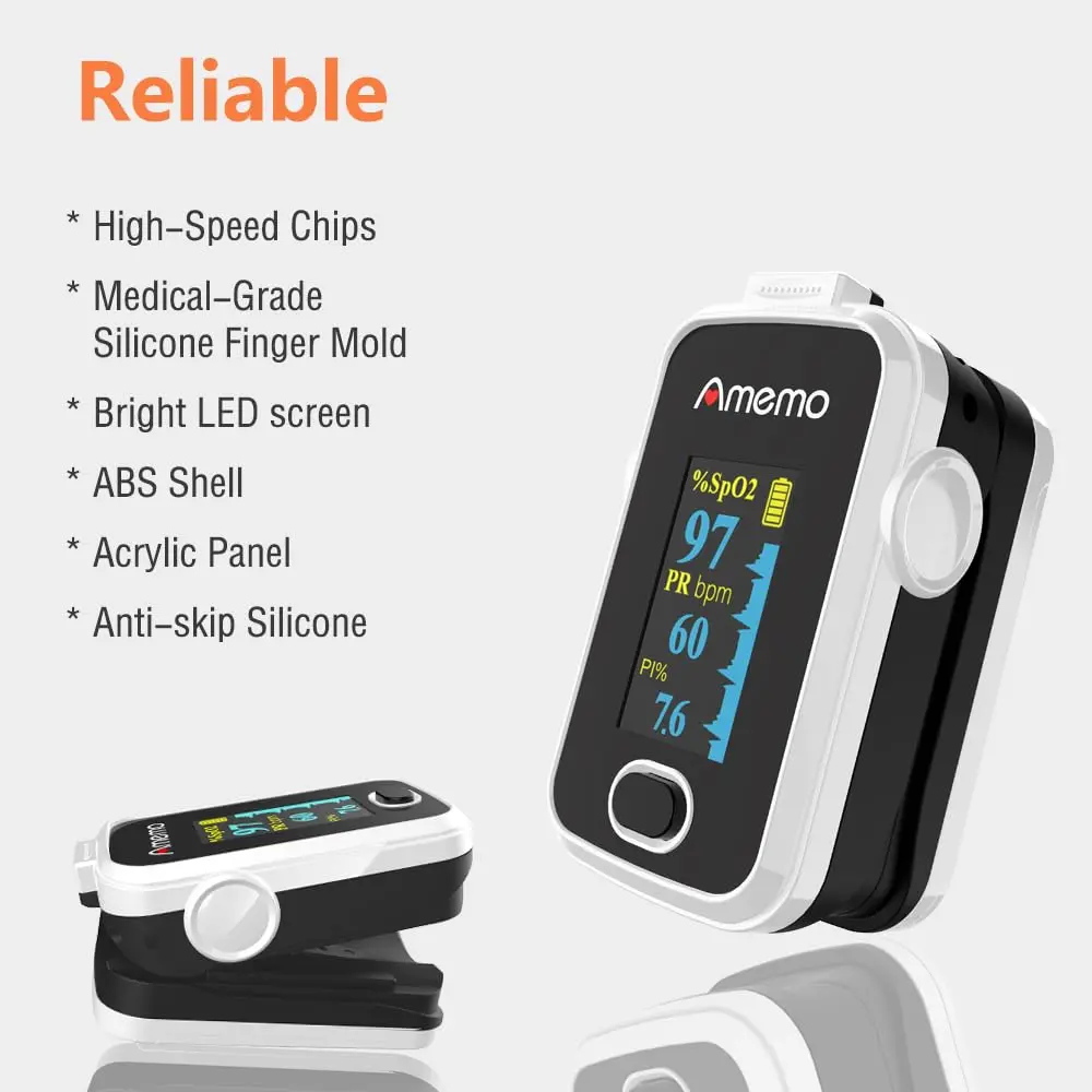 Amemo Blood Oxygen Monitor Fingertip OLED Display | Accurate, Durable & Easy to Use - view 4