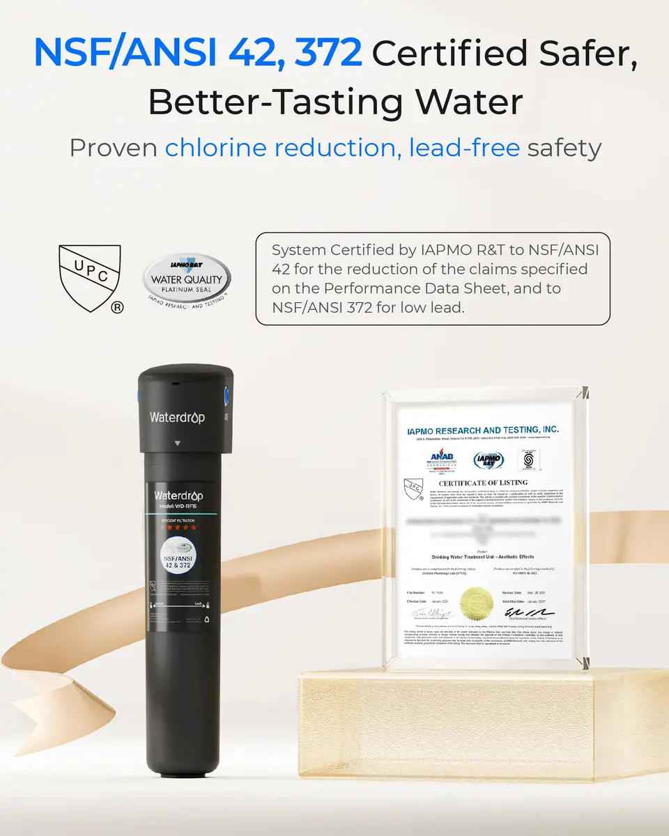 Waterdrop 15UA Under Sink Water Filter System | 19000 Gallons, 2 Years | NSF/ANSI 42 & 372 Certified - view 4