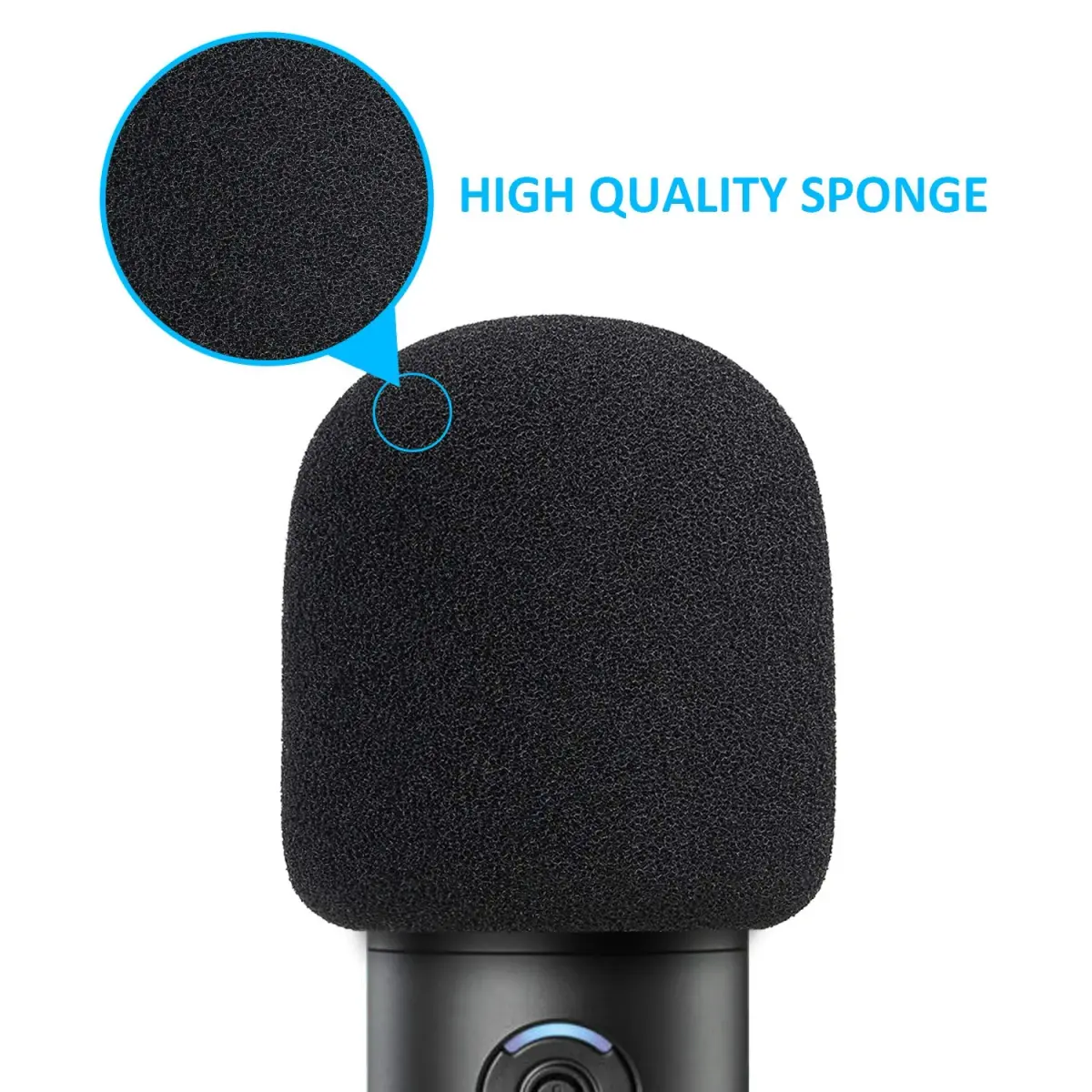 YOUSHARES Foam Windscreen Cover for Audio-Technica ATR2500x-USB Microphone | Blocks Plosives & Wind Noise - view 5