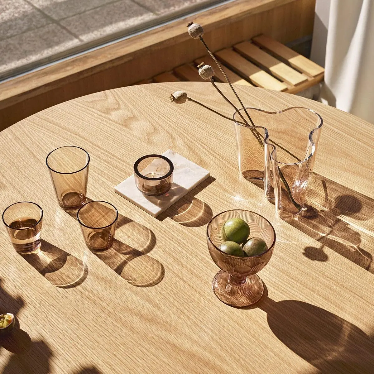 Iittala Kartio Linen Medium Tumblers - Set of 2 | Scandinavian Design, 7 oz, Dishwasher Safe - view 2