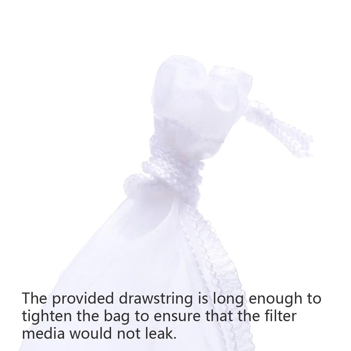 ALEGI Aquarium 180 Micron Extra Fine Media Filter Bag, 10"x3.9" (6 Pack) | Reusable Drawstring Mesh for Fine Resins - view 4