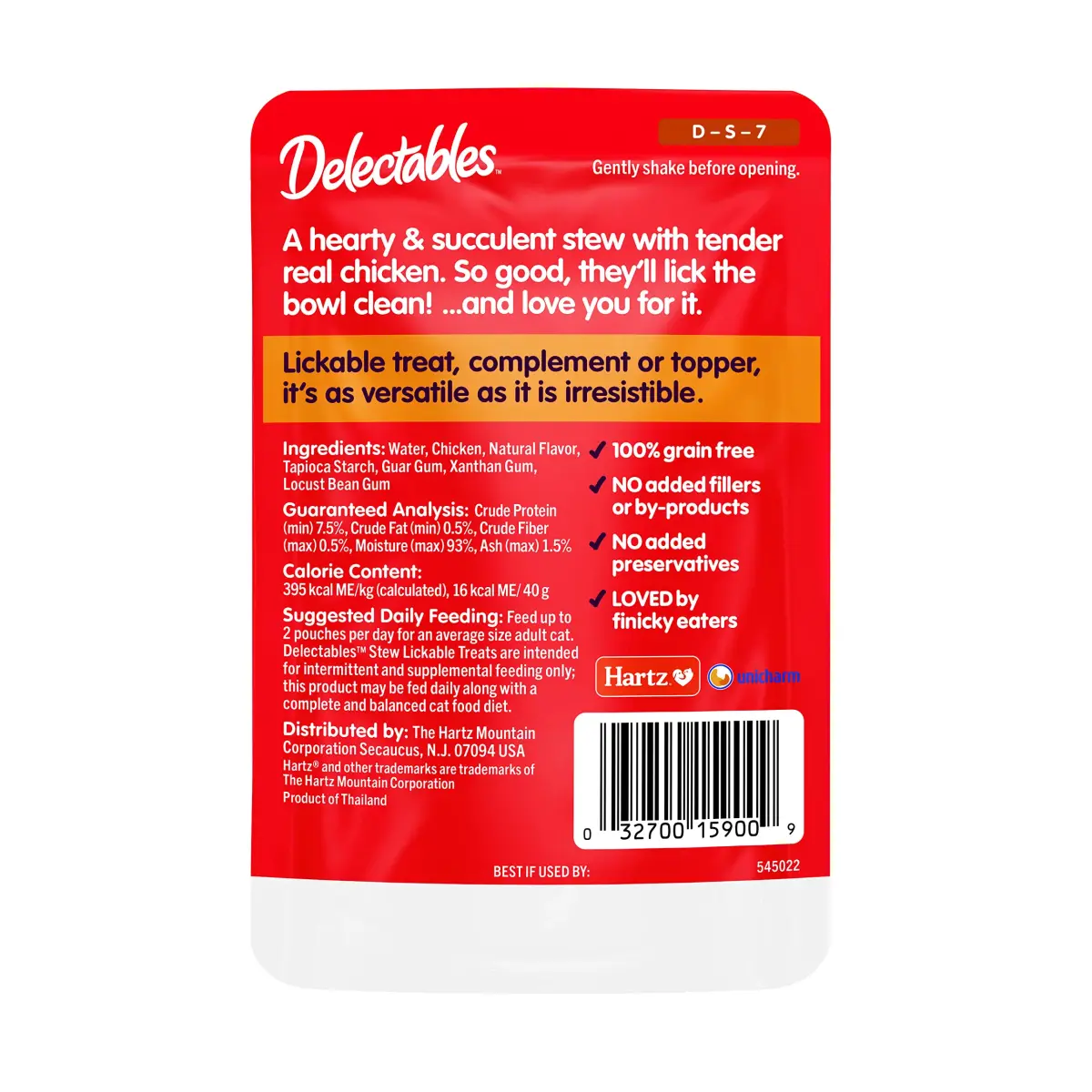 Delectables Lickable Treat Stew Real Chicken Wet Cat Treat 1.4oz Pouch, 12ct | Hydrating Food Topper for Picky Eaters - view 7