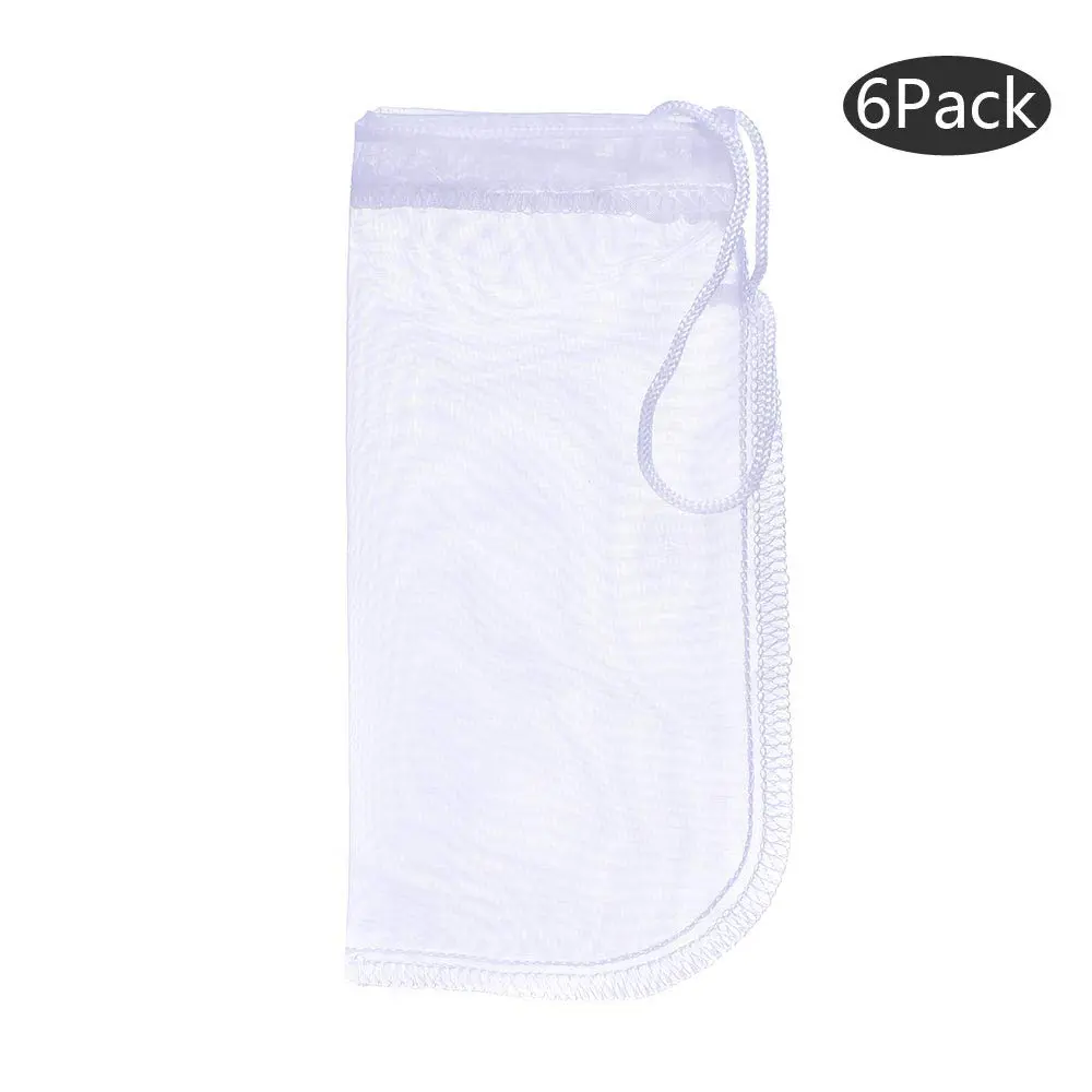 ALEGI 6 Pack Extra Fine Aquarium Filter Media Bags 7.5"×3.6" | Reusable, 180 Micron Mesh for Fine Resins - view 2