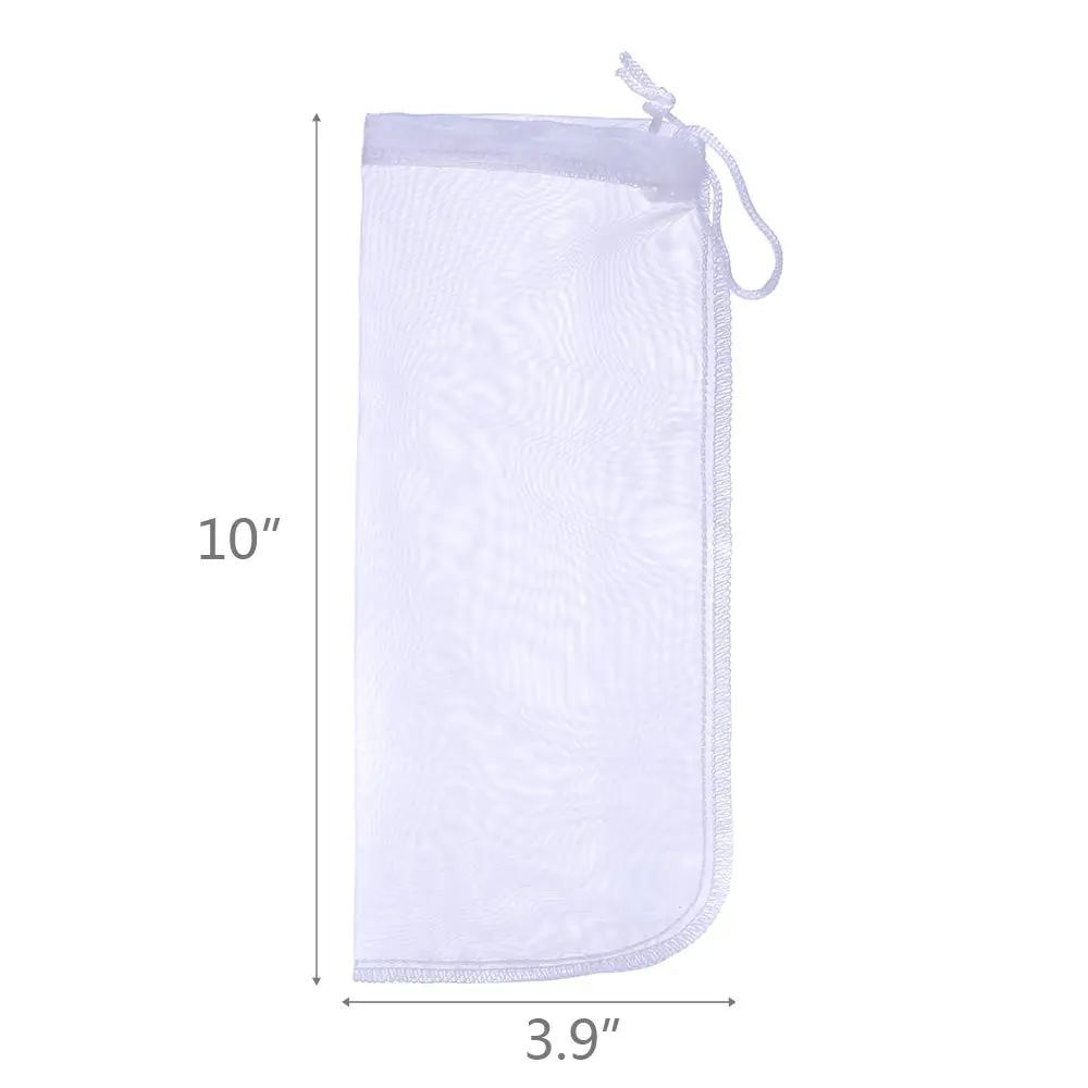 ALEGI 180 Micron Extra Fine Aquarium Filter Media Bag 10" x 3.9" | Reusable, Fine Mesh for Chemical Filtration - view 2