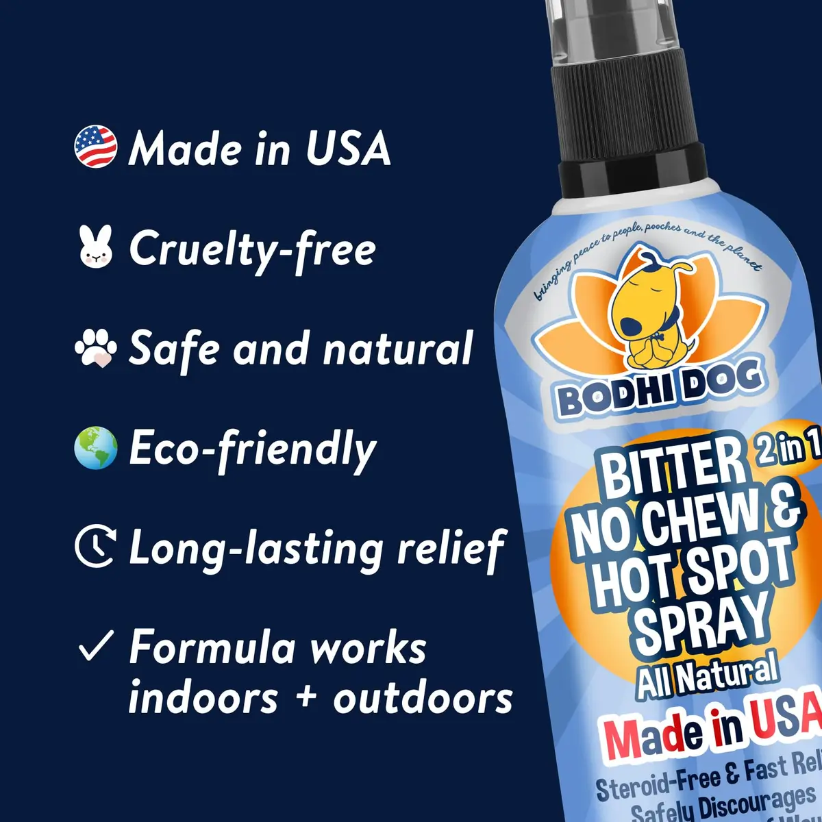 Bodhi Dog Bitter 2-in-1 No Chew & Hot Spot Spray 118ml (4 Fl Oz) | Natural Anti-Chew Remedy for Dogs - view 5