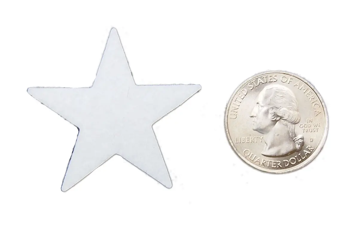 Playfully Ever After 1.5 inch Stiff Felt Stars 88pc White | Perfect for Craft Projects & Decorations - view 2