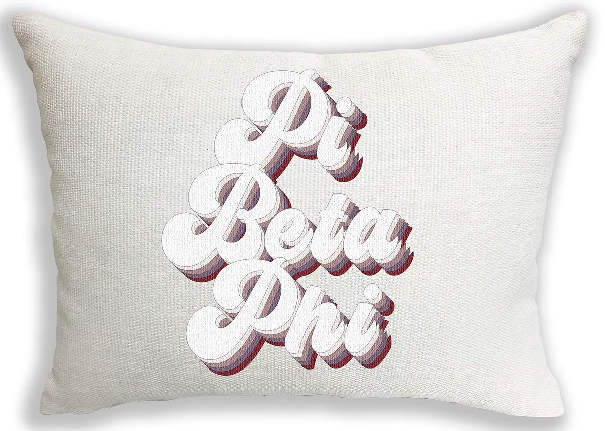 Sorority Shop Pi Beta Phi Pillow – Retro Design, 12" x 16" Lumbar Pillow Sorority - main product image
