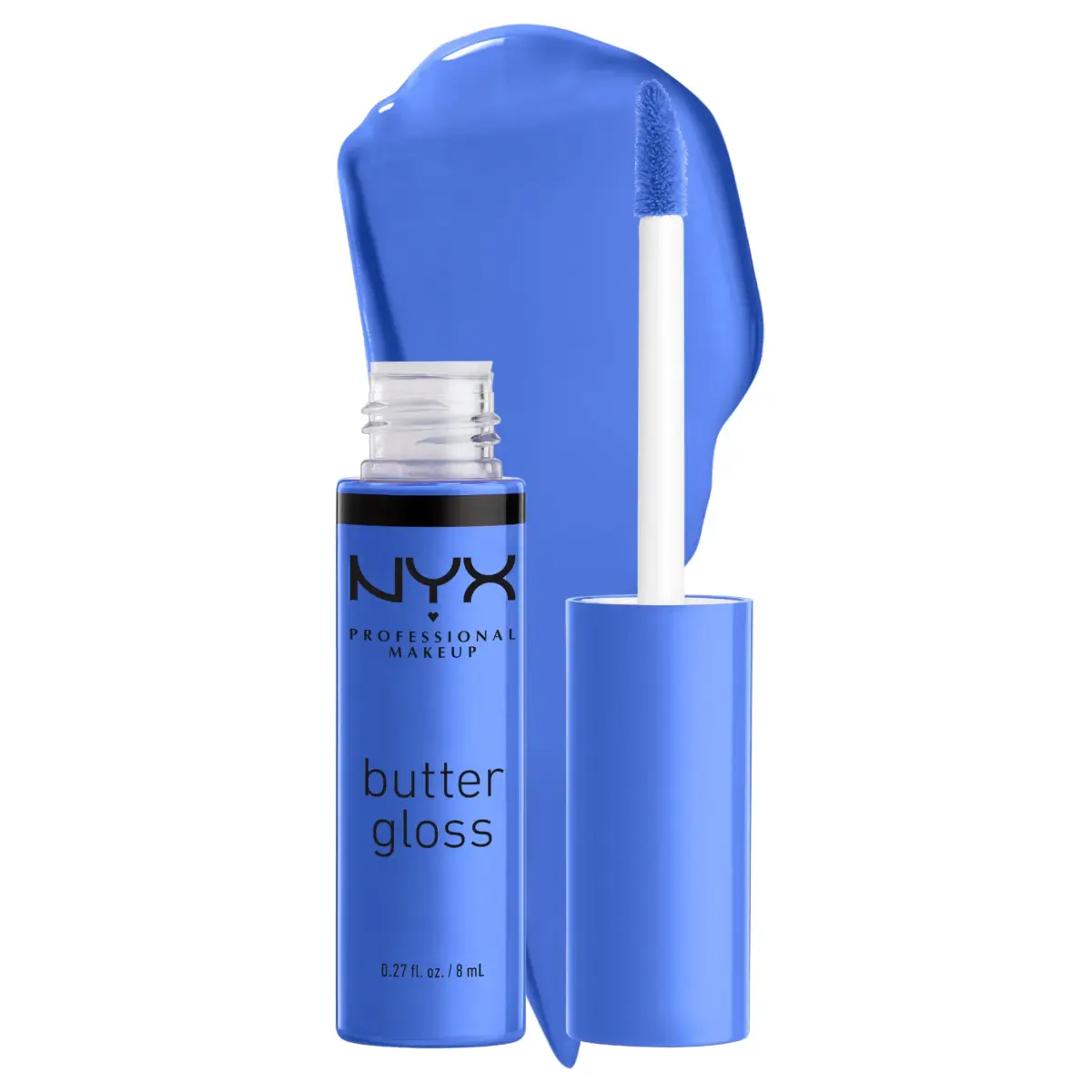 NYX PROFESSIONAL MAKEUP Butter Gloss Lip Gloss - Blueberry Tart (Periwinkle Blue) 7.9ml (0.27 Fl Oz) | Non-Sticky & Buildable Color - main product image
