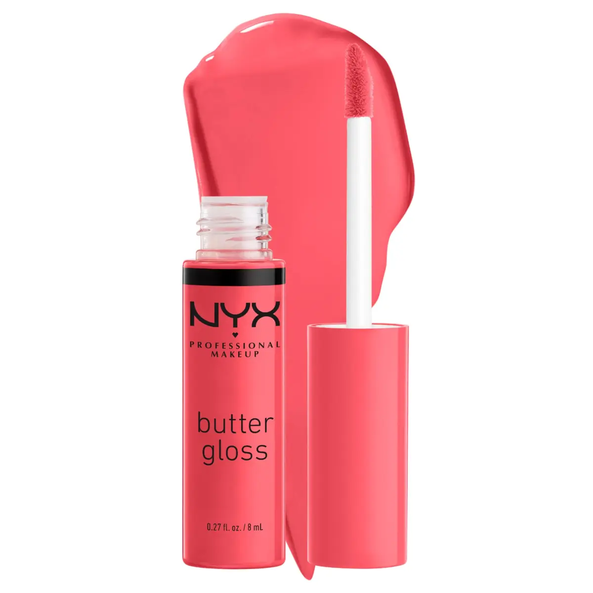 NYX PROFESSIONAL MAKEUP Butter Gloss Lip Gloss - Sorbet (Vibrant Coral) 8ml (0.27 Fl Oz) | Sheer to Medium Coverage - main product image