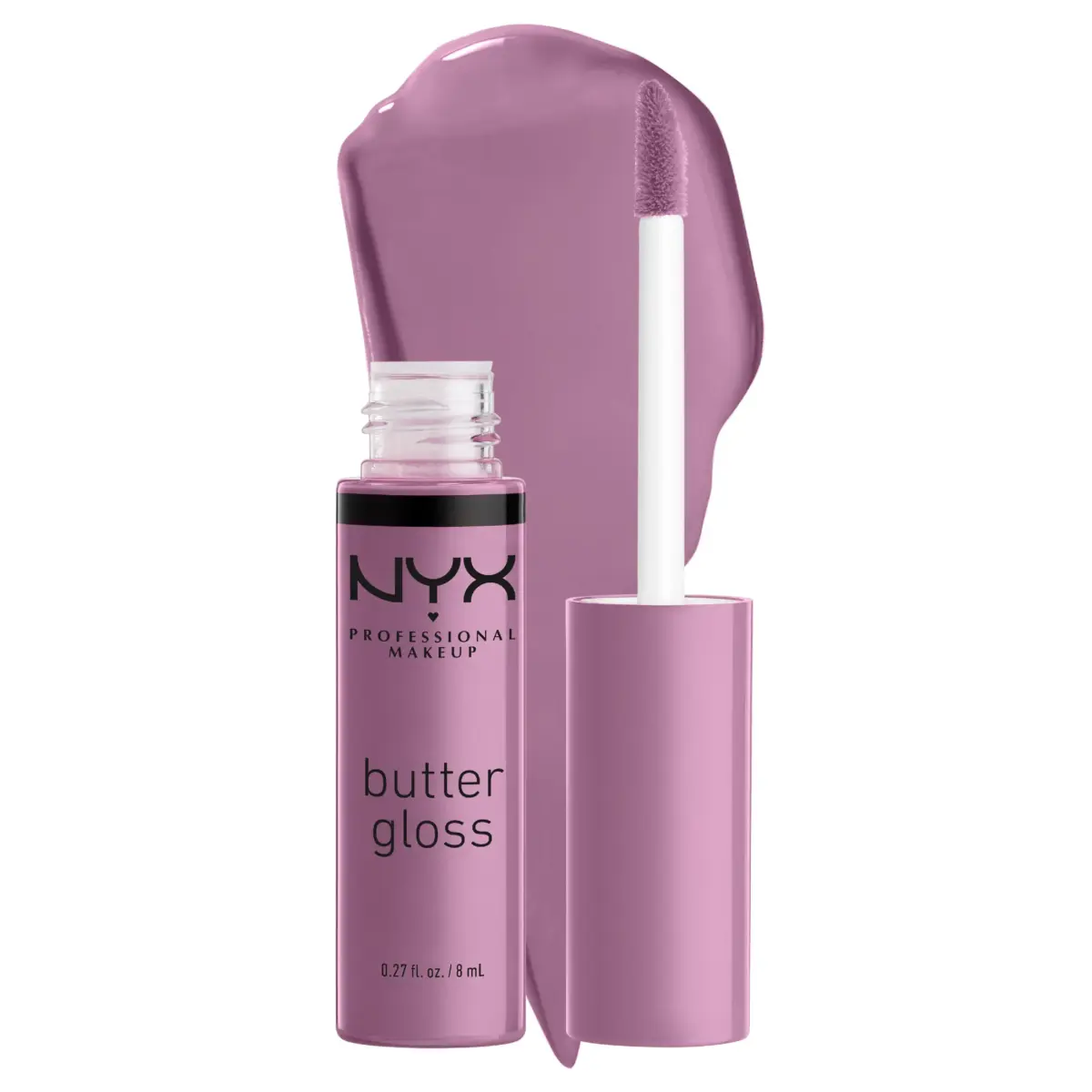 NYX PROFESSIONAL MAKEUP Butter Gloss Lip Gloss - Marshmallow (Muted Lilac) 7.65ml (0.27 Fl Oz) | Sheer to Medium Coverage - main product image