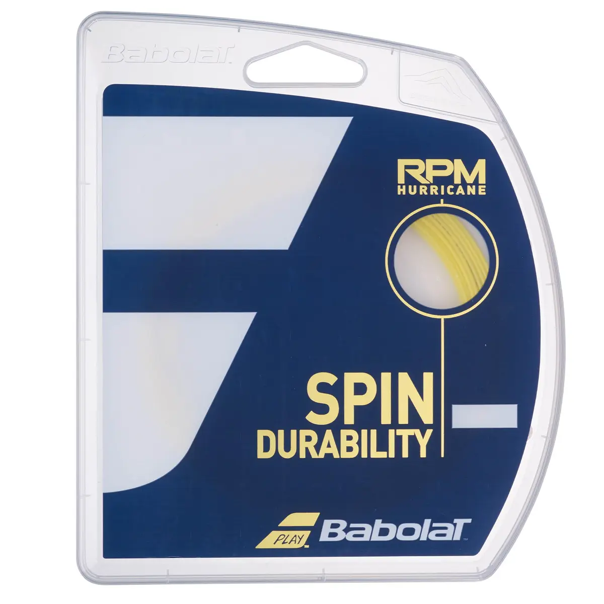Babolat RPM Hurricane 12M Tennis String Yellow | Octagonal Copolyester for Spin & Control - main product image
