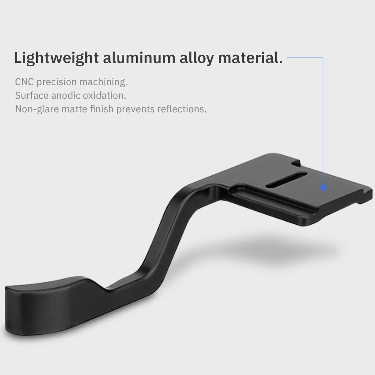 Haoge THB-XT30B Metal Hot Shoe Thumb Up Rest Hand Grip for Fujifilm XT50 XT30III Fuji X-T10 X-T20 X-T30 XT10 XT20 XT30 II III Camera Black - view 7