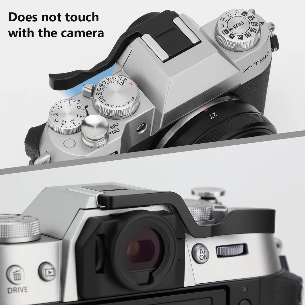 Haoge THB-XT30B Metal Hot Shoe Thumb Up Rest Hand Grip for Fujifilm XT50 XT30III Fuji X-T10 X-T20 X-T30 XT10 XT20 XT30 II III Camera Black - view 2