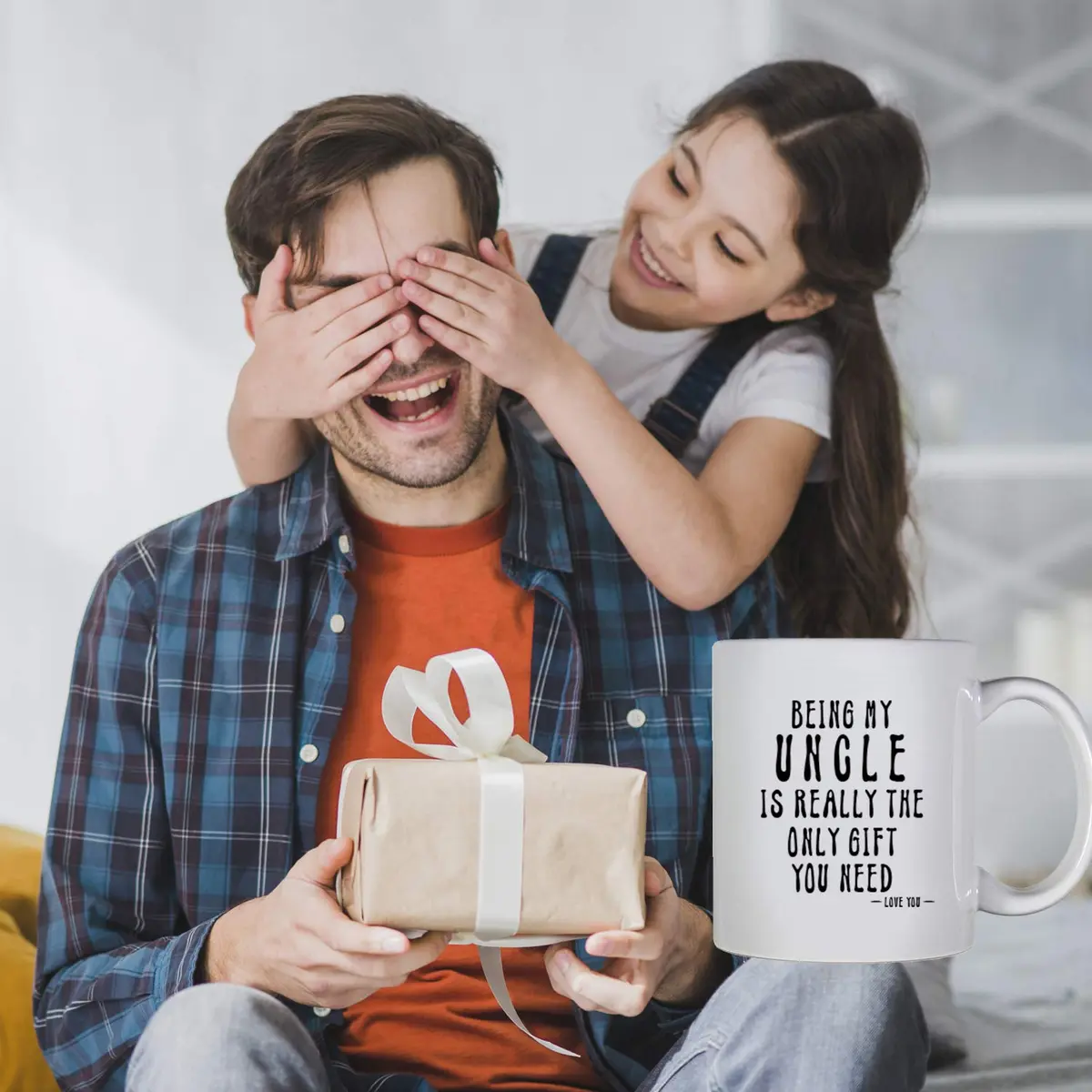 Kropsis Being My Uncle Ceramic Coffee Mug Tea Cup 325ml (11 Ounces) | Funny Gift for Uncles - view 2