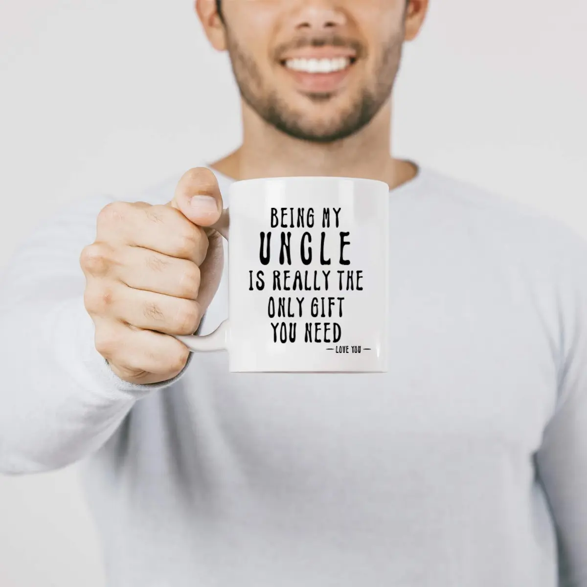 Kropsis Being My Uncle Ceramic Coffee Mug Tea Cup 325ml (11 Ounces) | Funny Gift for Uncles - view 3