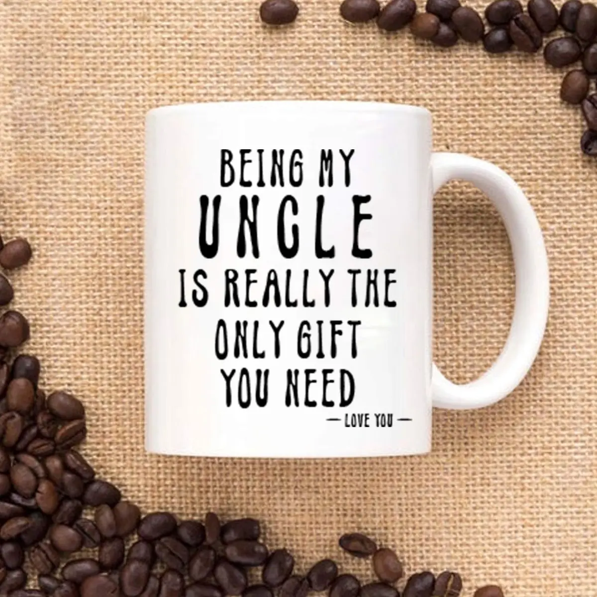 Kropsis Being My Uncle Ceramic Coffee Mug Tea Cup 325ml (11 Ounces) | Funny Gift for Uncles - view 4
