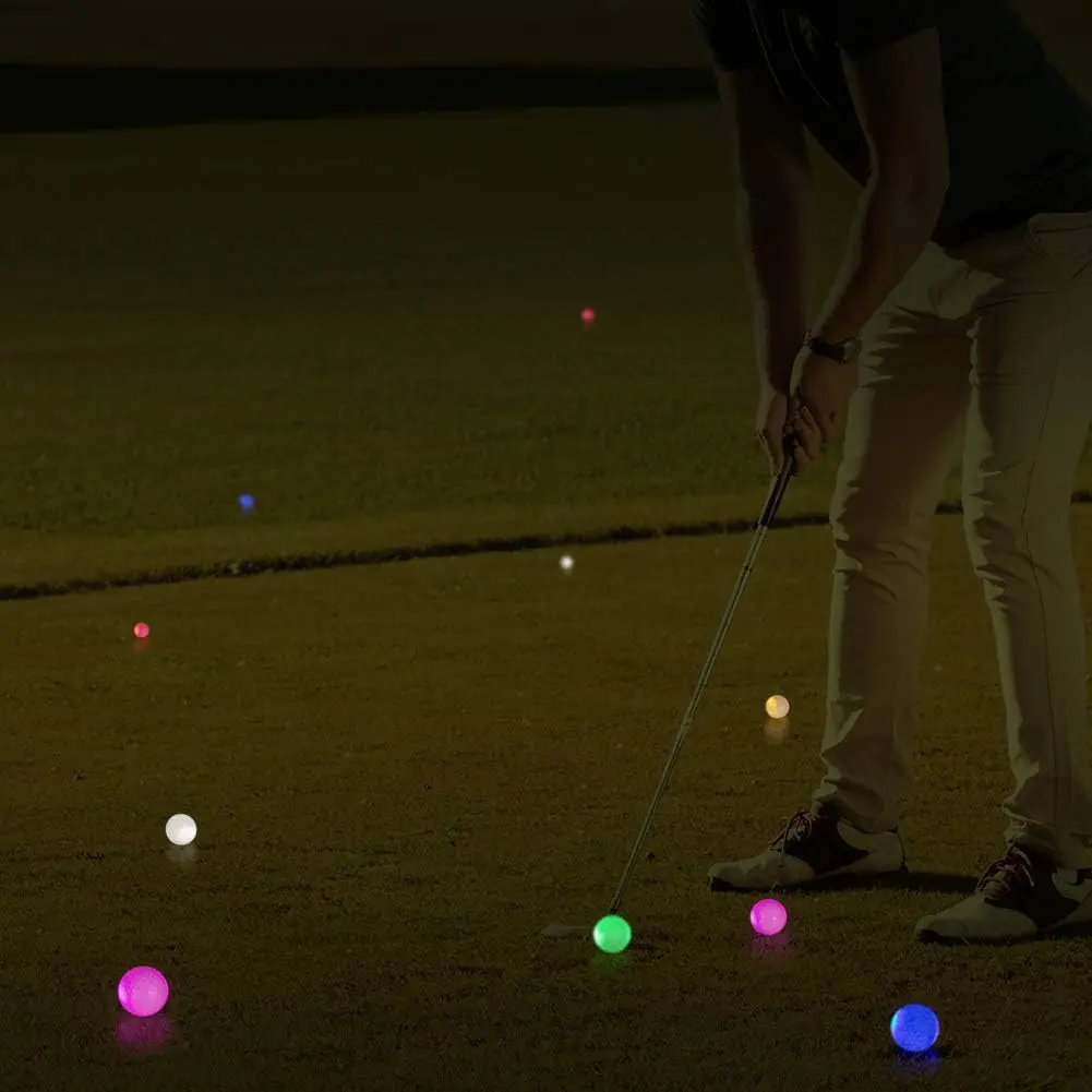 THIODOON Glow in The Dark Golf Balls Light up LED Golf Balls Night Golf Gift Sets for Men Kids Women 6 Pack (6 Colors in one) | Bright Night Play - view 2