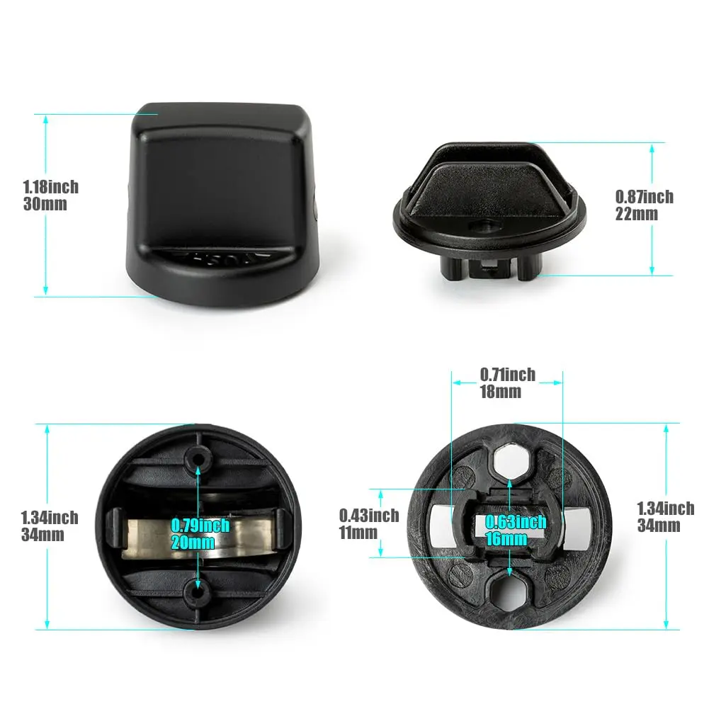 FANHAY Keyless Ignition Knob Push Turn Key Start Switch for Mitsubishi Outlander & Lancer | 12V Metal Black - view 2