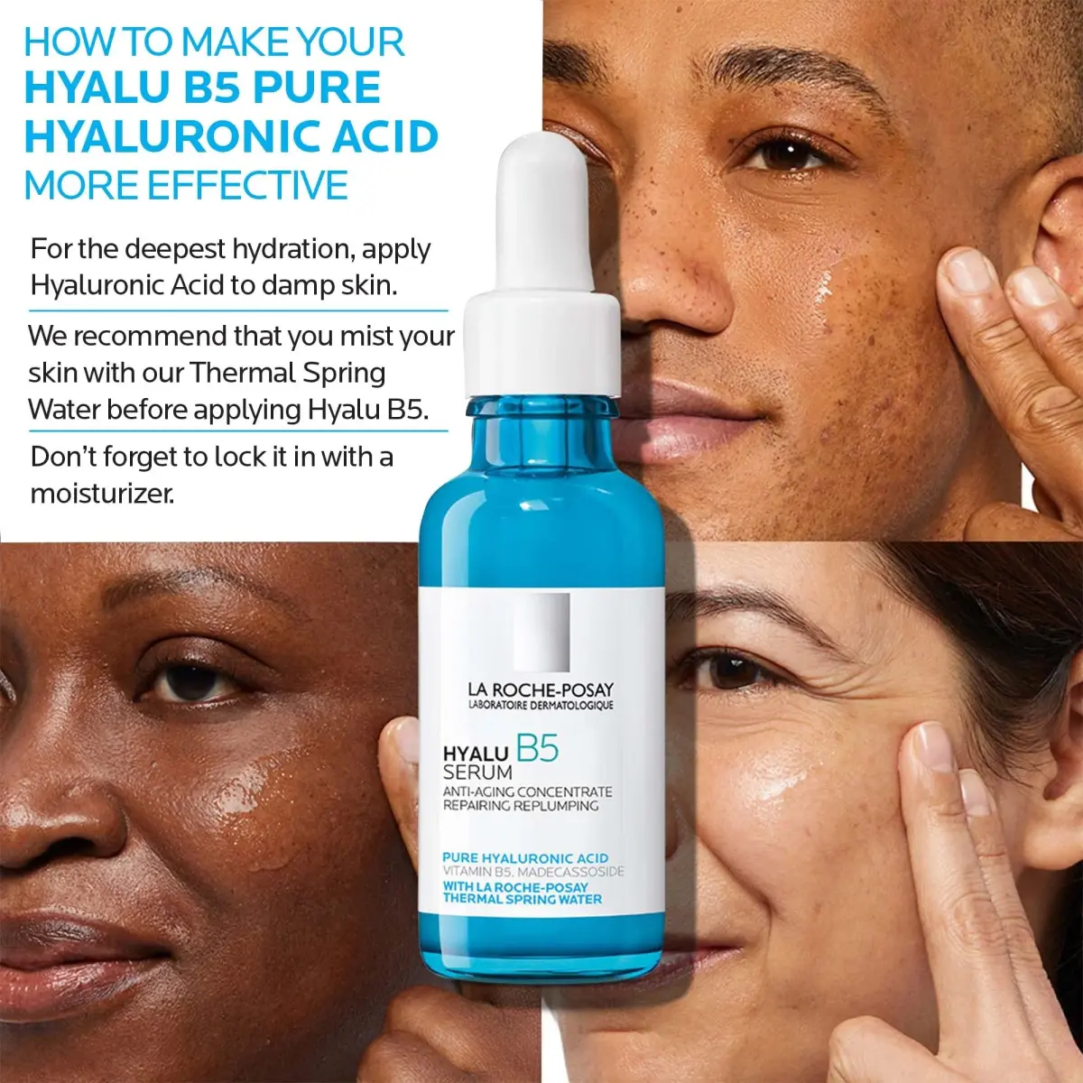 La Roche-Posay Hyalu B5 Hyaluronic Acid Serum 50ml (1.69 Fl Oz) | Repairs Skin Barrier & Plumps Skin - view 6