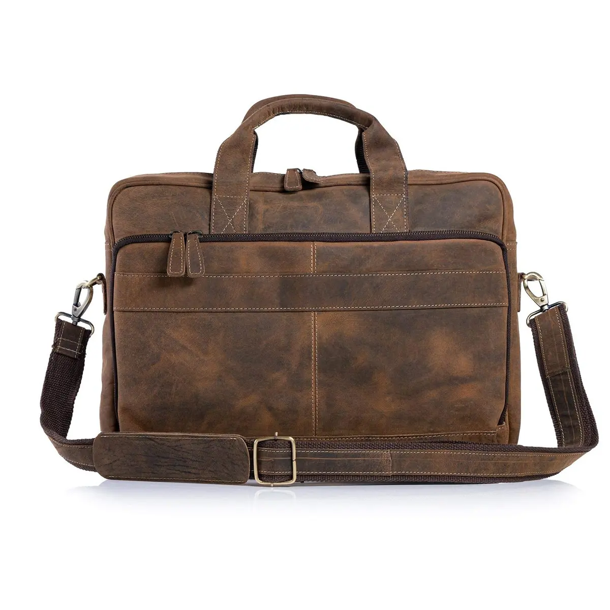 KomalC Leather Briefcase 16-inch Laptop Messenger Bag Satchel for Men & Women | Premium Buffalo Leather - view 3