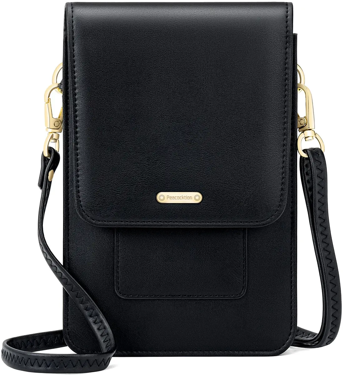 Peacocktion Small Crossbody Bag for Women | RFID Travel Wallet with Card Slots (7.2'' x 4.4'' x 1'') - main product image