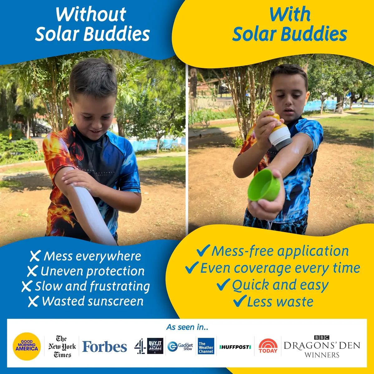 Solar Buddies Sunscreen Applicator - Green, 100ml (3.4 Fl Oz) | Refillable Roll-On Sponge for Kids & Adults - view 3