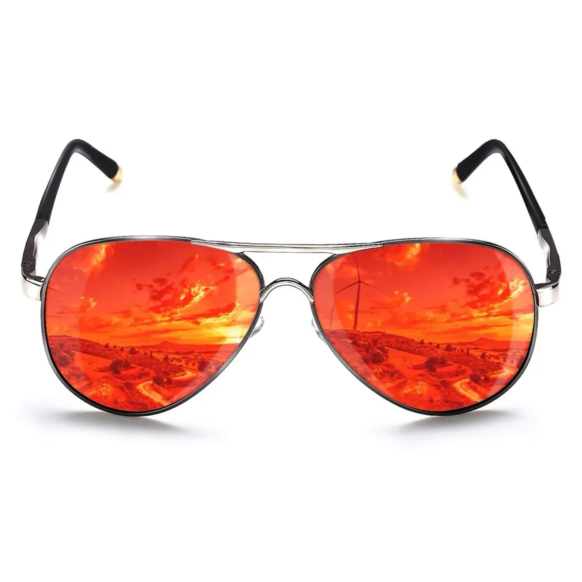 ROCKNIGHT Polarized Aviator Sunglasses Men Women UV400 Metal Frame Driving | Lightweight Metal Frame with Adjustable Nose Pads - main product image